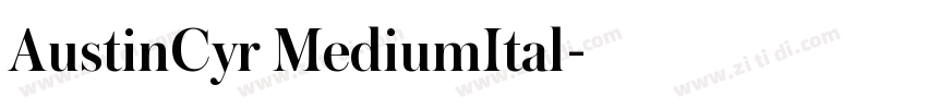 AustinCyr MediumItal字体转换